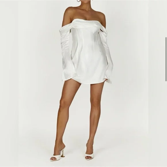 mini fishtail dress Mini Dress with Bubble Hem and Spaghetti Straps L